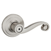 Kwikset Signature Series 730LL 15 Privacy Door Lever, Thumbturn Lock, Satin Nickel, Zinc, Residential, Reversible Hand